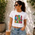 Girl who loves Cats Crop Top
