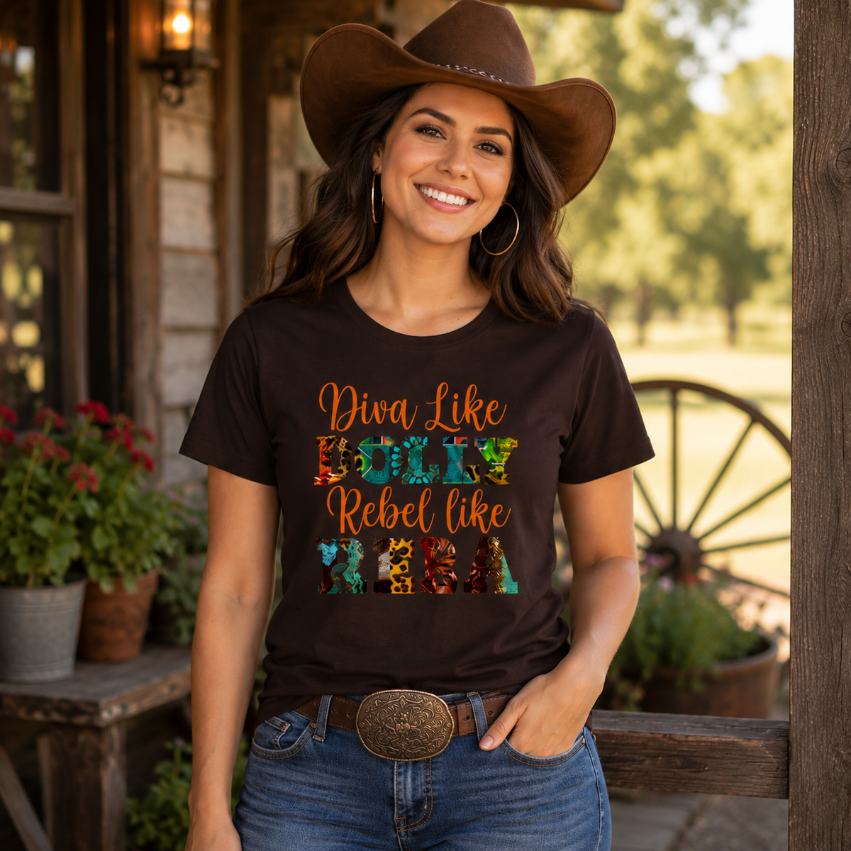 Diva like Dolly Rebel like Reba T-Shirt