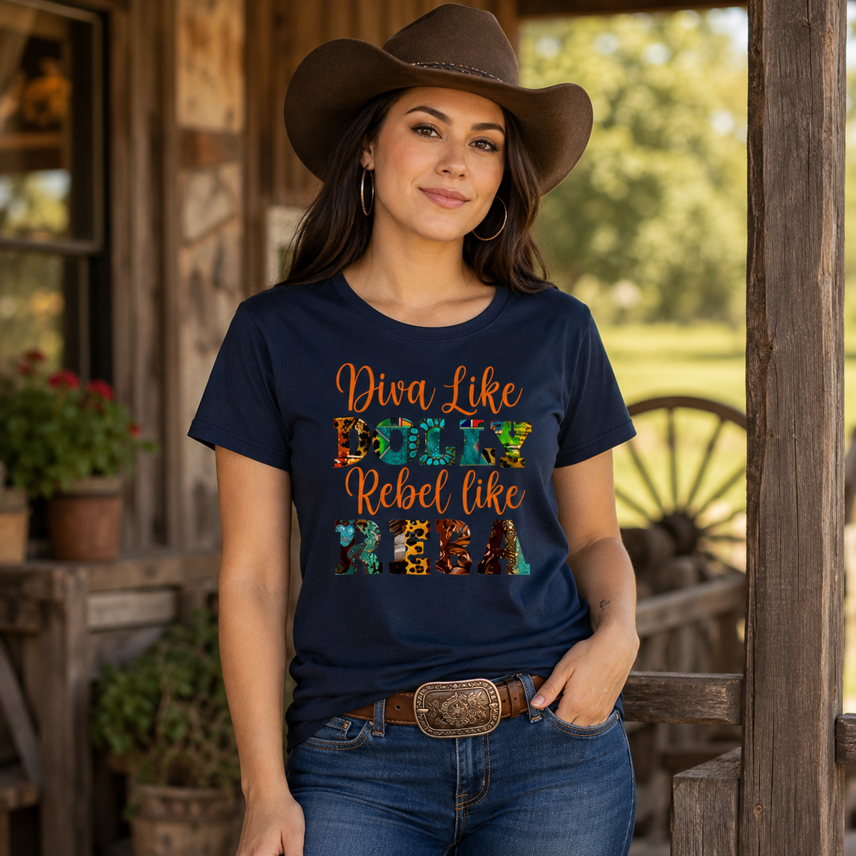 Diva like Dolly Rebel like Reba T-Shirt